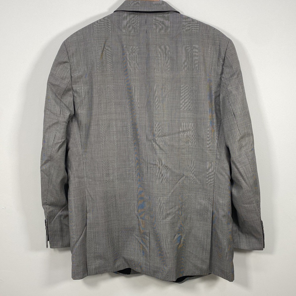 J. Peterman Wool Blazer gingham Men's 46 - Picture 4 of 12